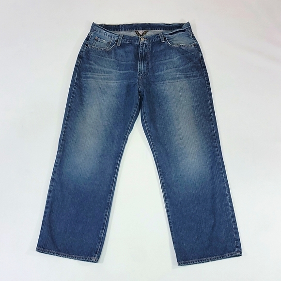 LUCKY ☘ BRAND ♡ Men's Denim Short Inseam Classic Fit Short Length Blue Jeans 36 - Picture 7 of 17